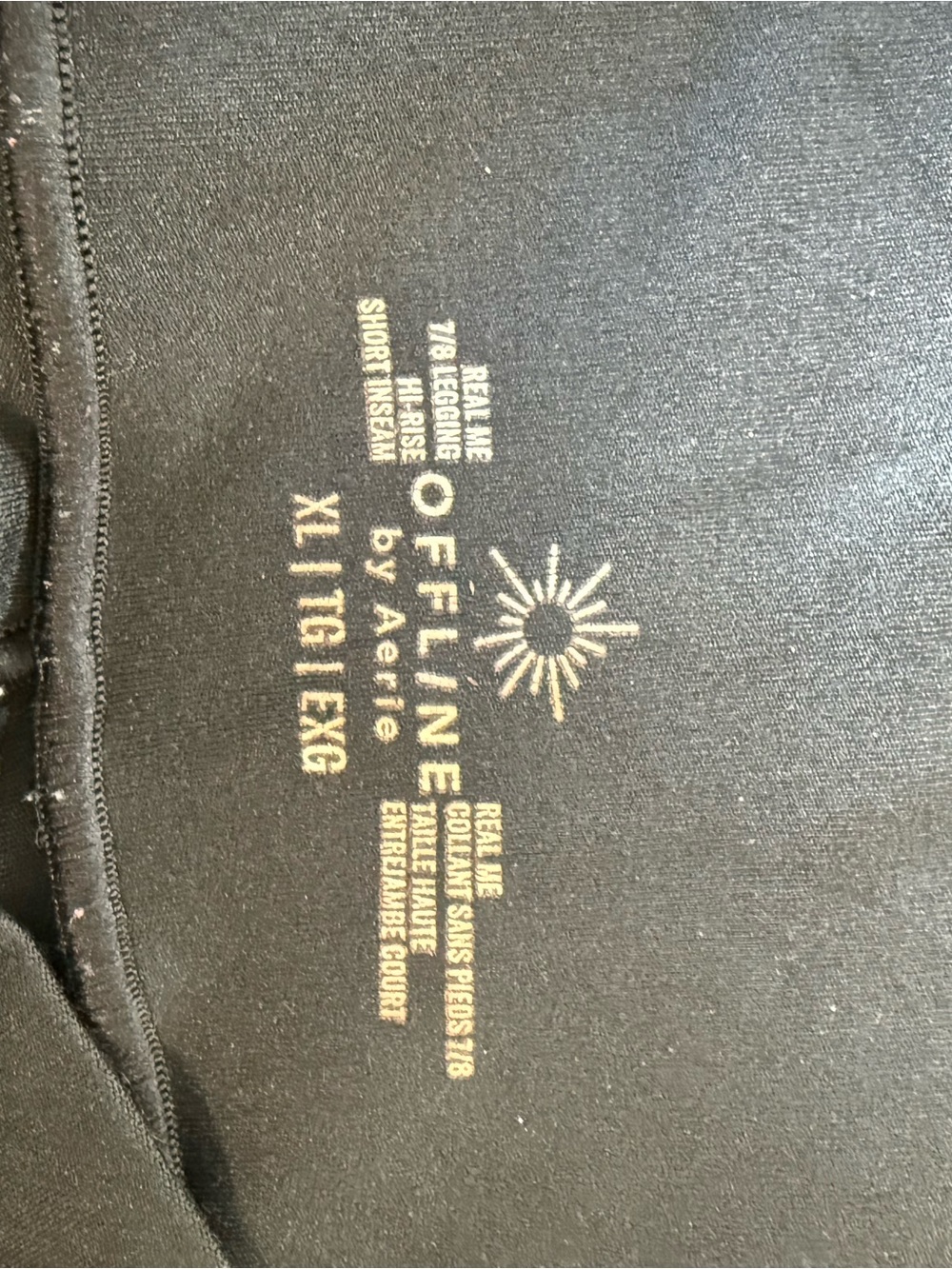 OFFLINE By Aerie Real Me High Waist Black Soft Leggings Yoga Athleisure XL - Picture 4 of 4